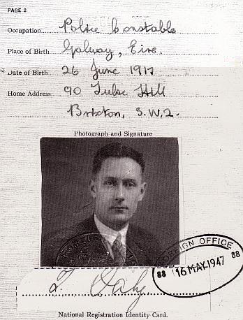 Post war ID card